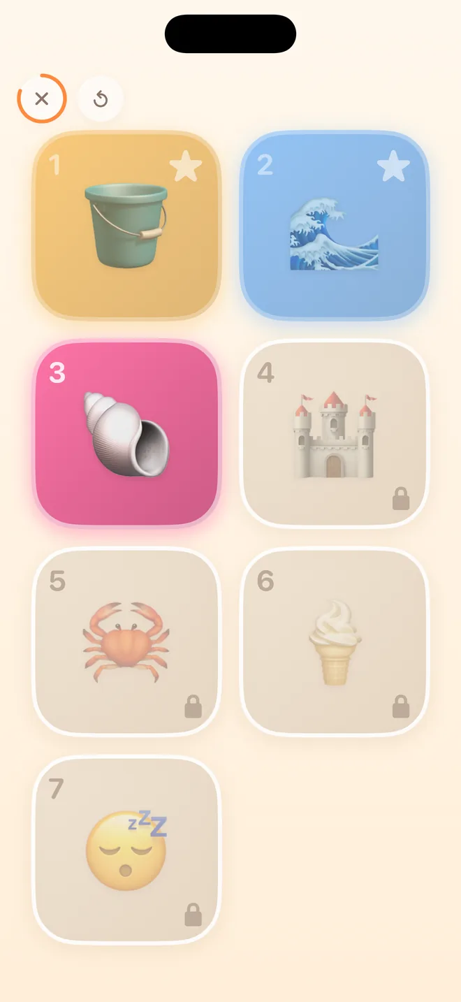 A story being read with the exit ring filling up around the ✕ button as it is held.